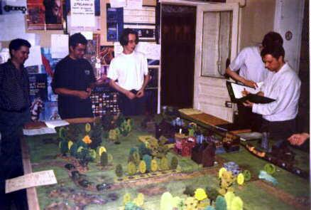 A miniature wargame. Clicking will take you to the
    battle report for this game