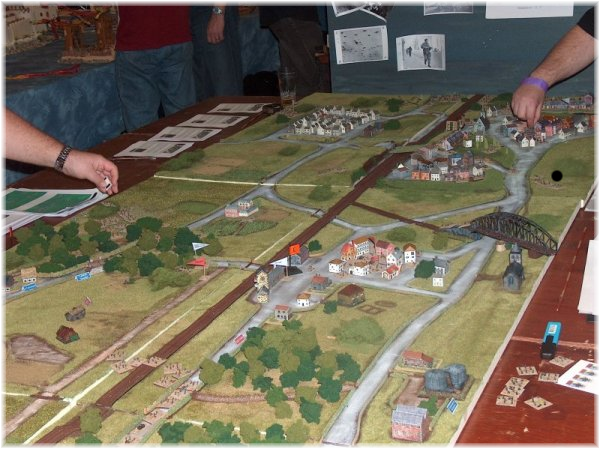 A miniature wargame in progress