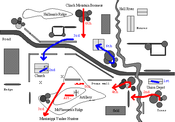 The confederate 6th causes major redeployments